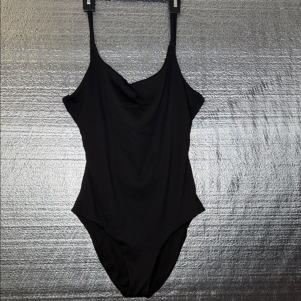 Aerie Black Full Coverage One Piece Bathing Suit